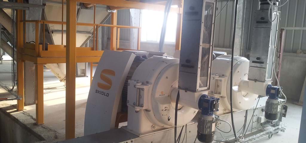 Two SKIOLD disc mills installed on feed mill in China