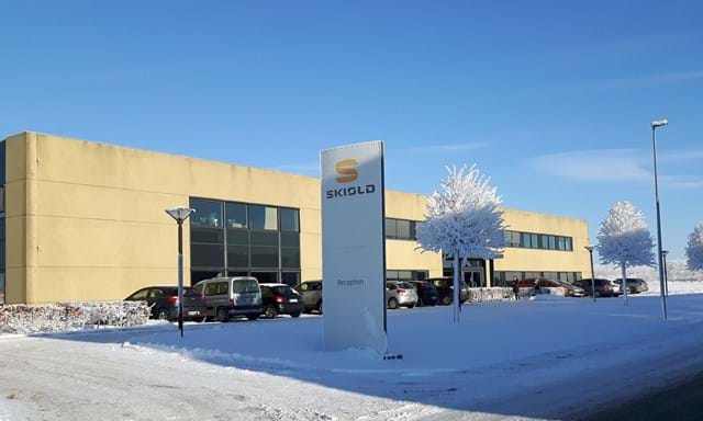 SKIOLD office in Ikast on a cold winter day